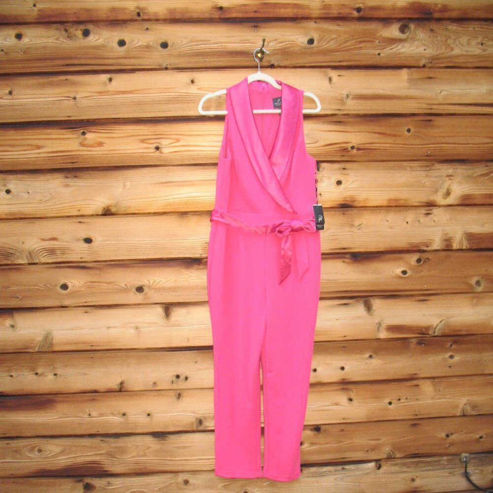 NWT Adrianna Papell Tuxedo Jumpsuit Size 10 - Picture 5 of 13